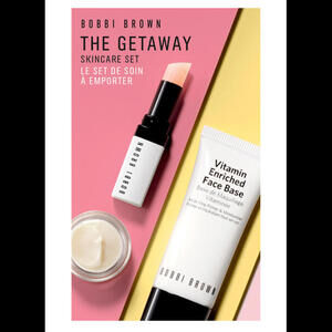 Bobbi Brown The Getaway Skincare Set 3 Piece(Eye Base, Face Base, Lip Tint) NEW